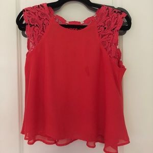 Francesca's Coral Top